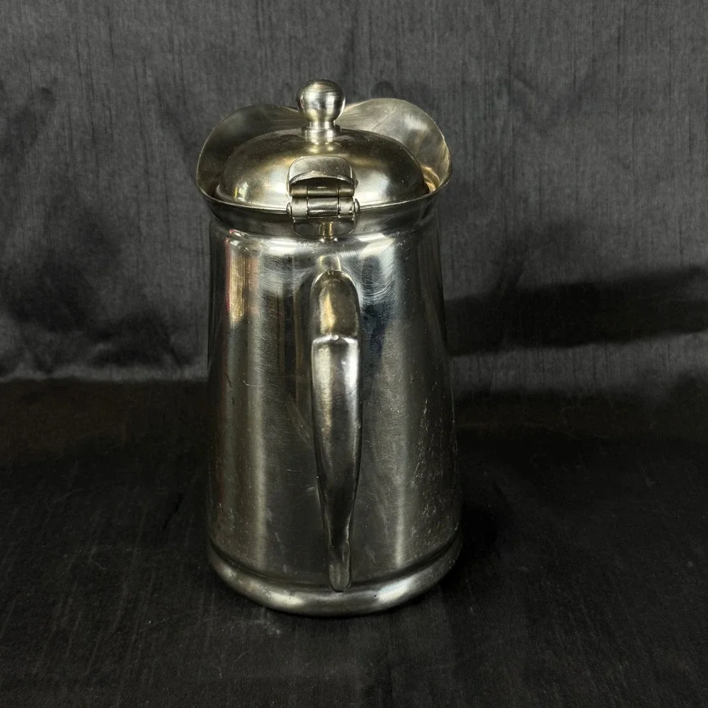 Vintage Brandware IS-20 Coffee Tea Pot 18-8 Stainless Steel Japan Hinged Lid